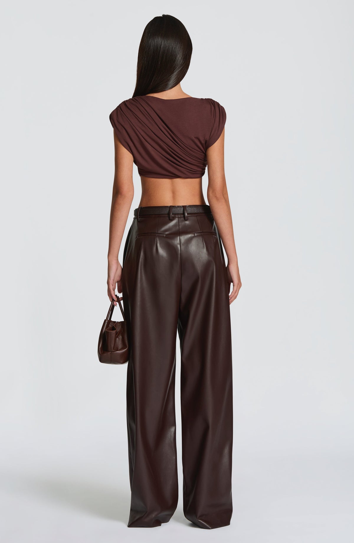 Glenna Pants in Plum Brown