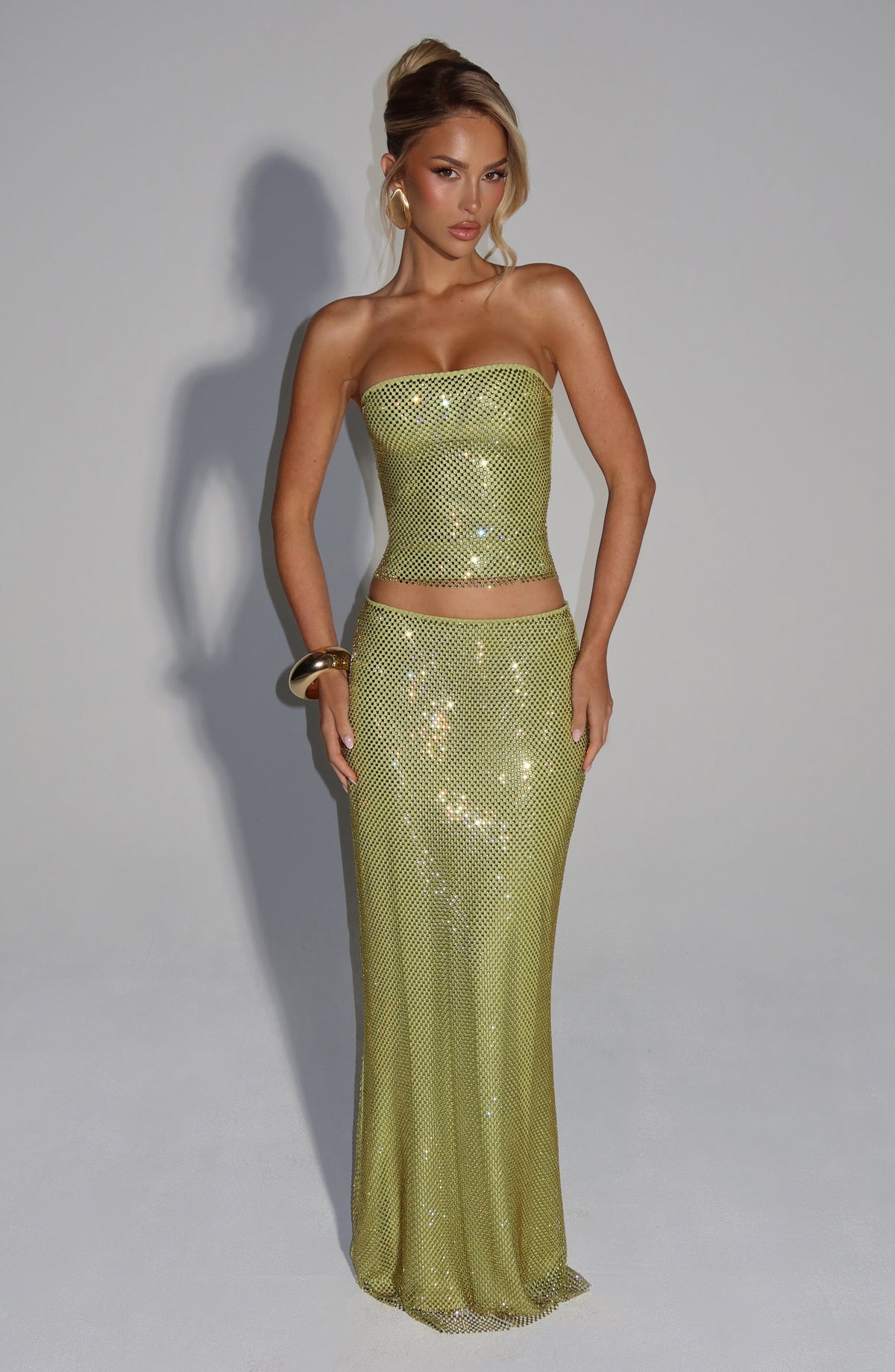 Halia Maxi Skirt in Olive