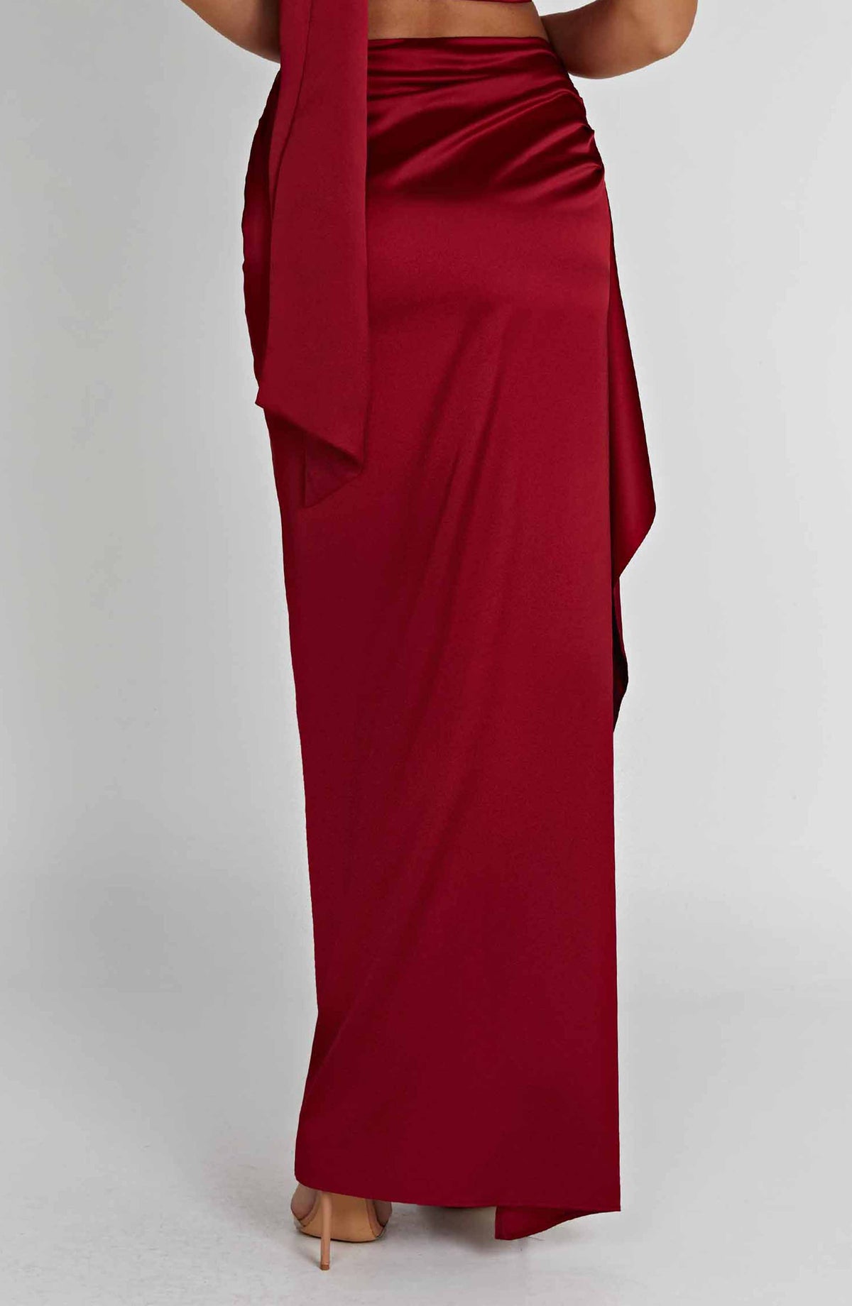 Halsea Maxi Skirt in Wine