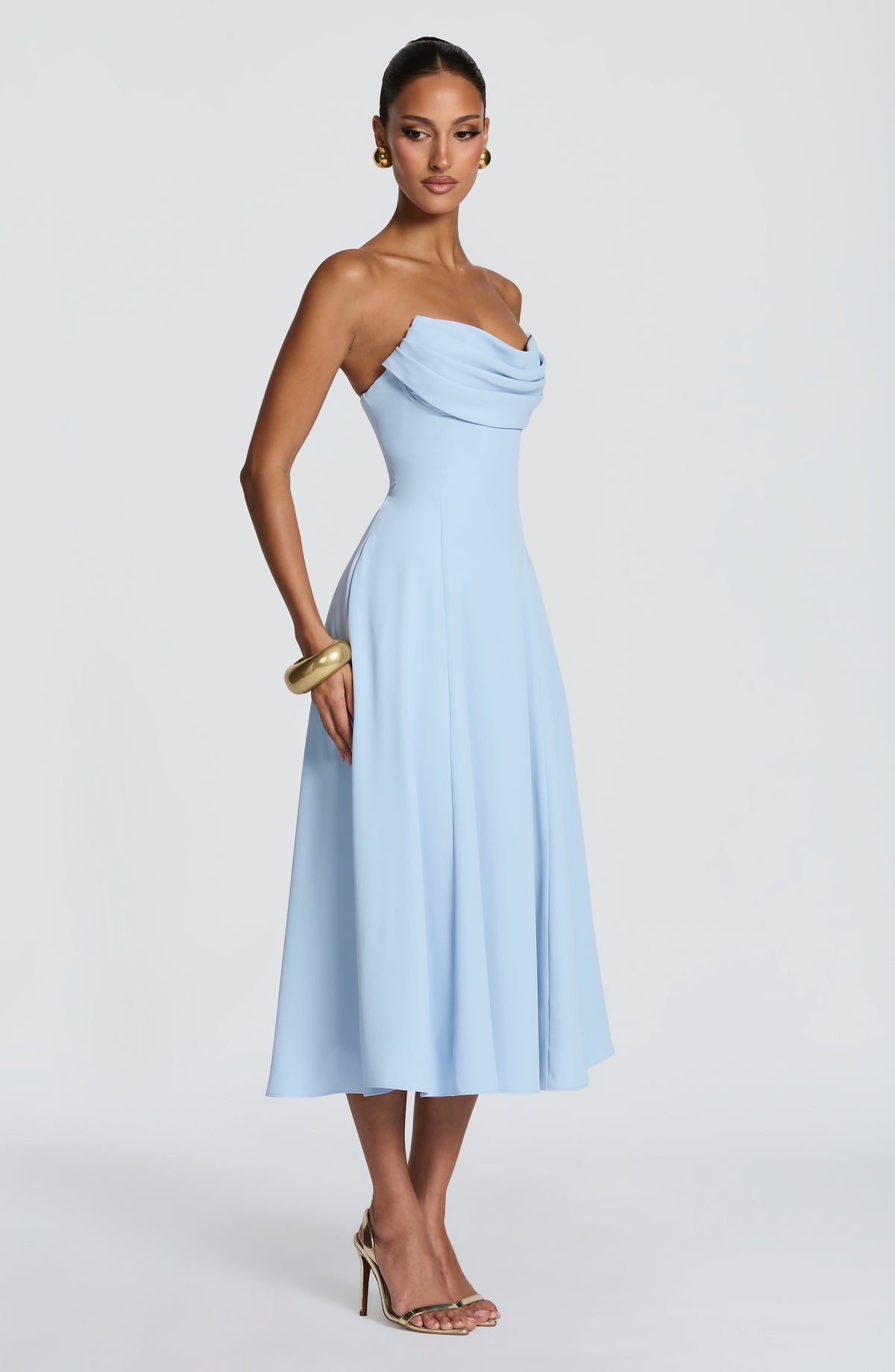 Harlowe Midi Dress in Glacier Blue