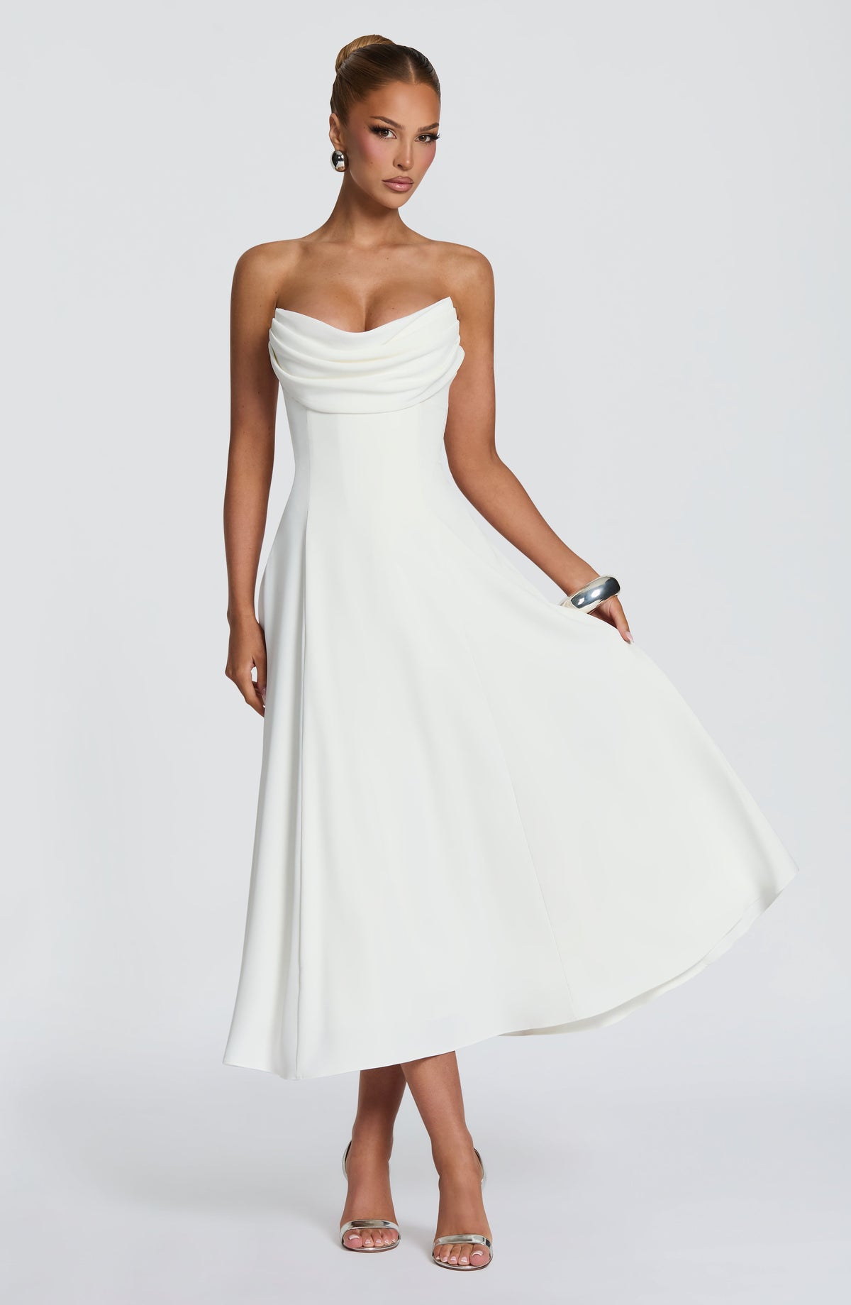 Harlowe Midi Dress in Ivory