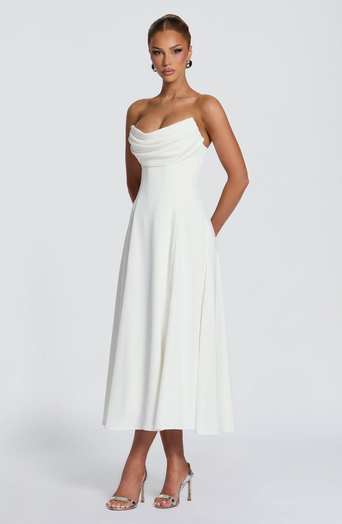 Harlowe Midi Dress in Ivory