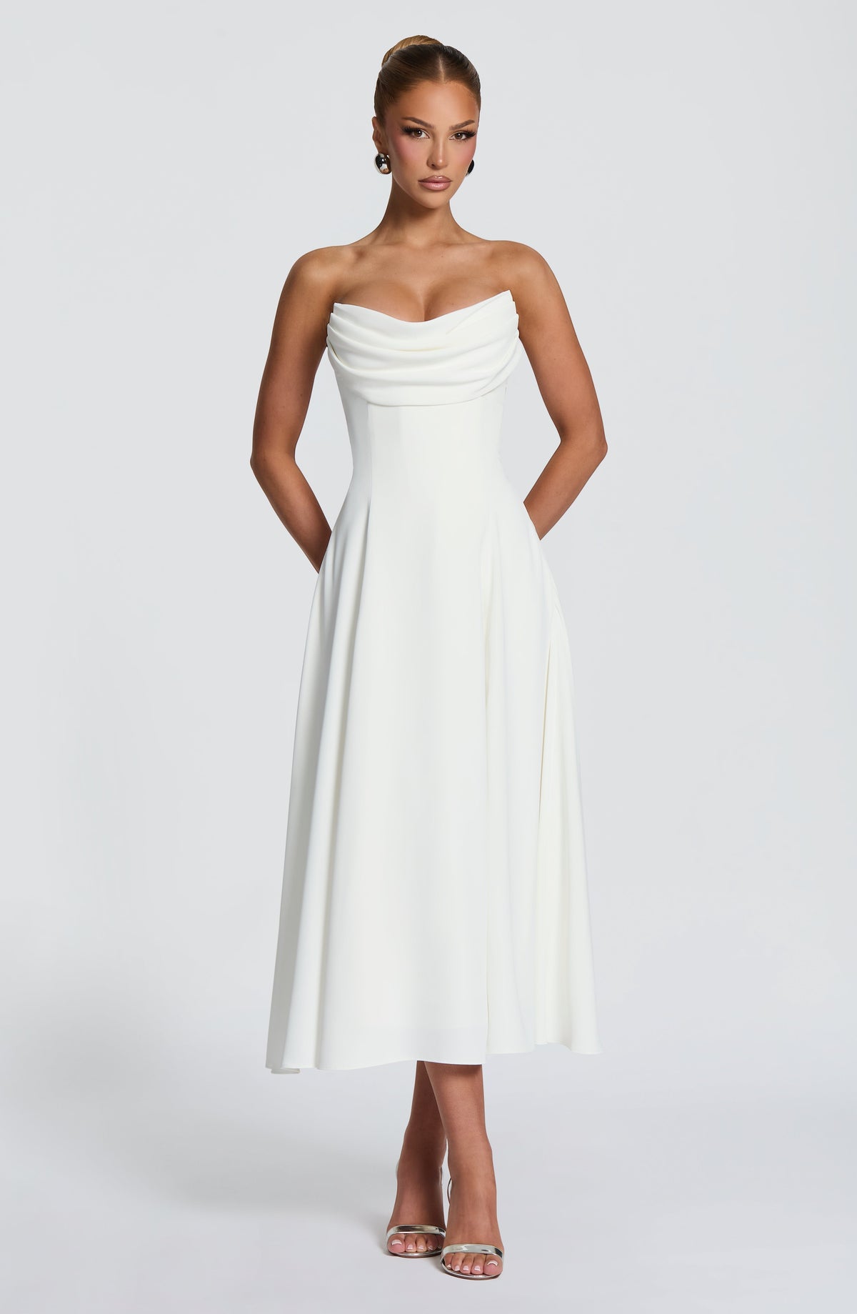 Harlowe Midi Dress in Ivory