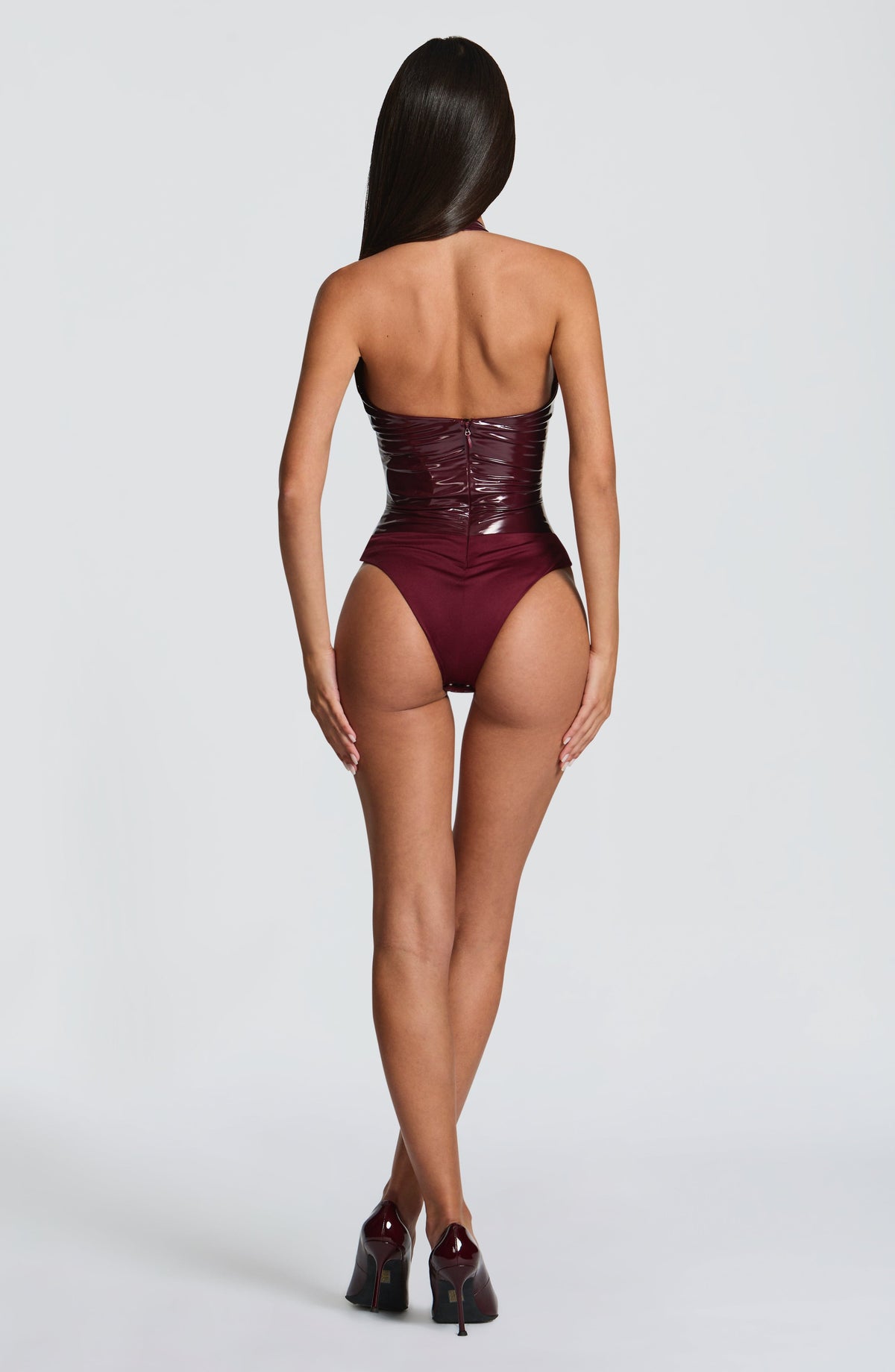 Harlyn Bodysuit in Cherry Lacquer