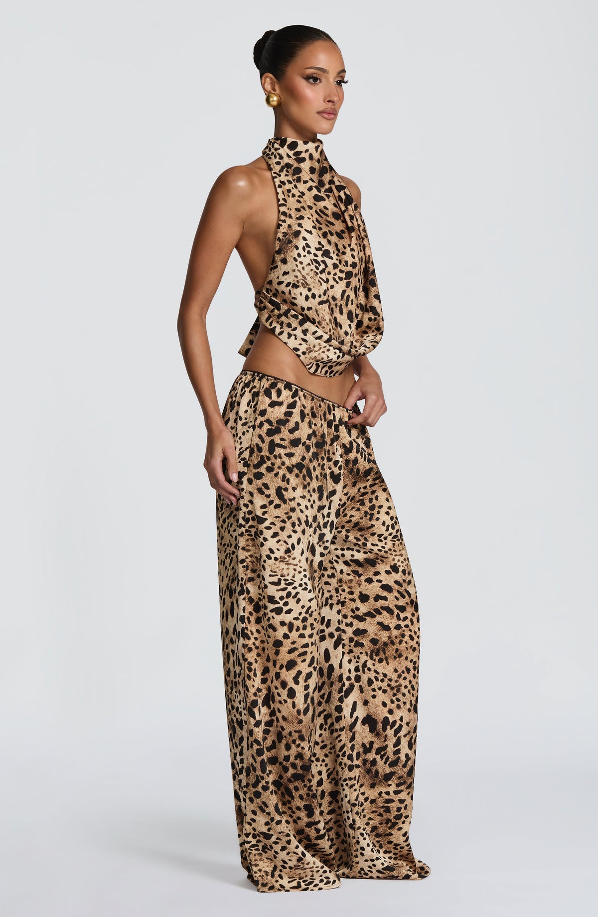 Hazelle Top in Leopard Print
