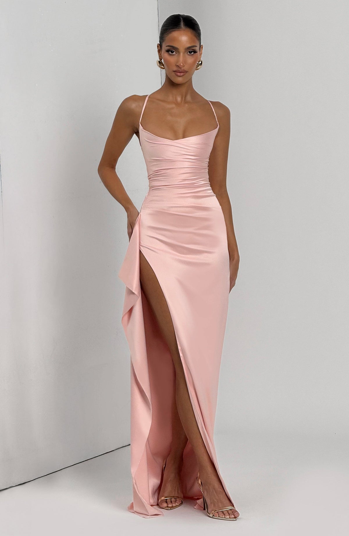 Helena Maxi Dress in Blush
