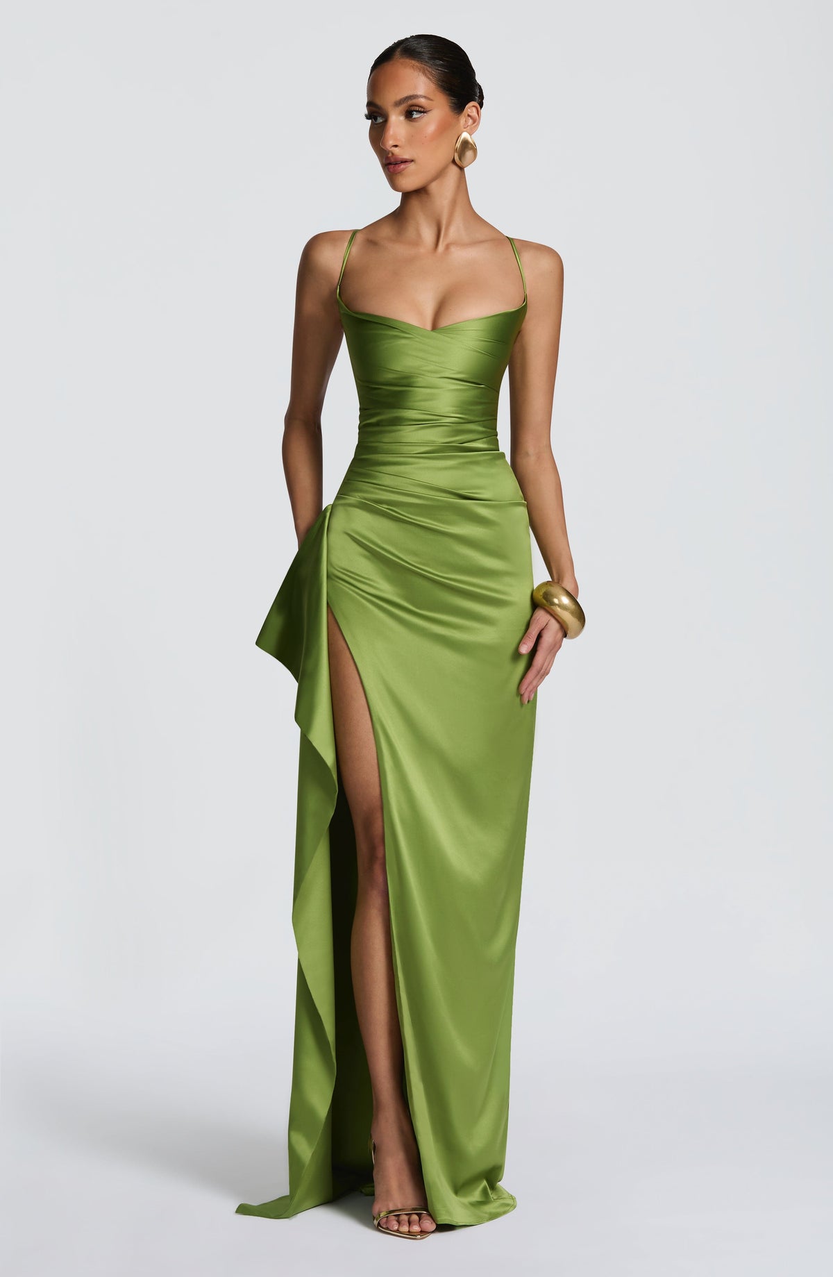 Helena Maxi Dress in Olive