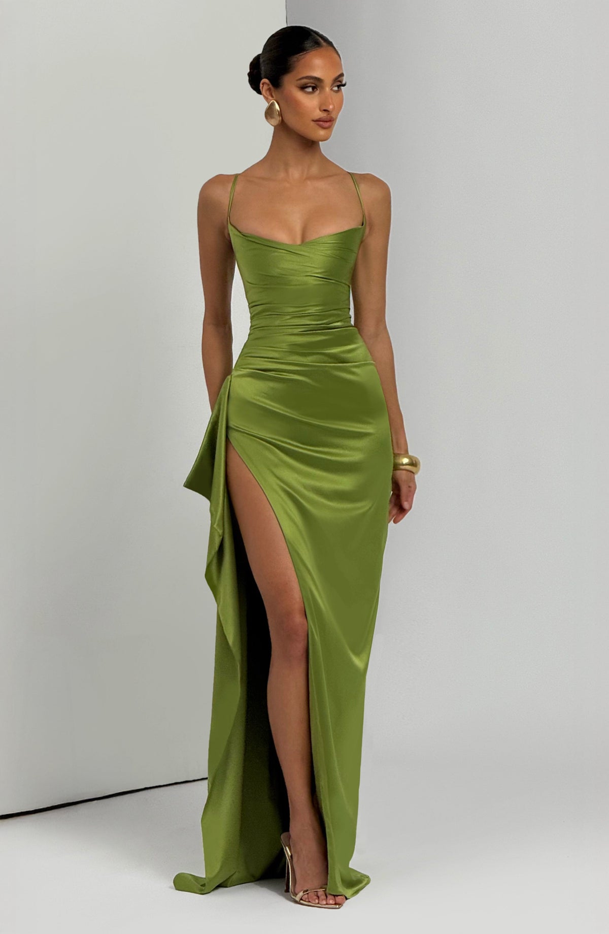 Helena Maxi Dress in Olive