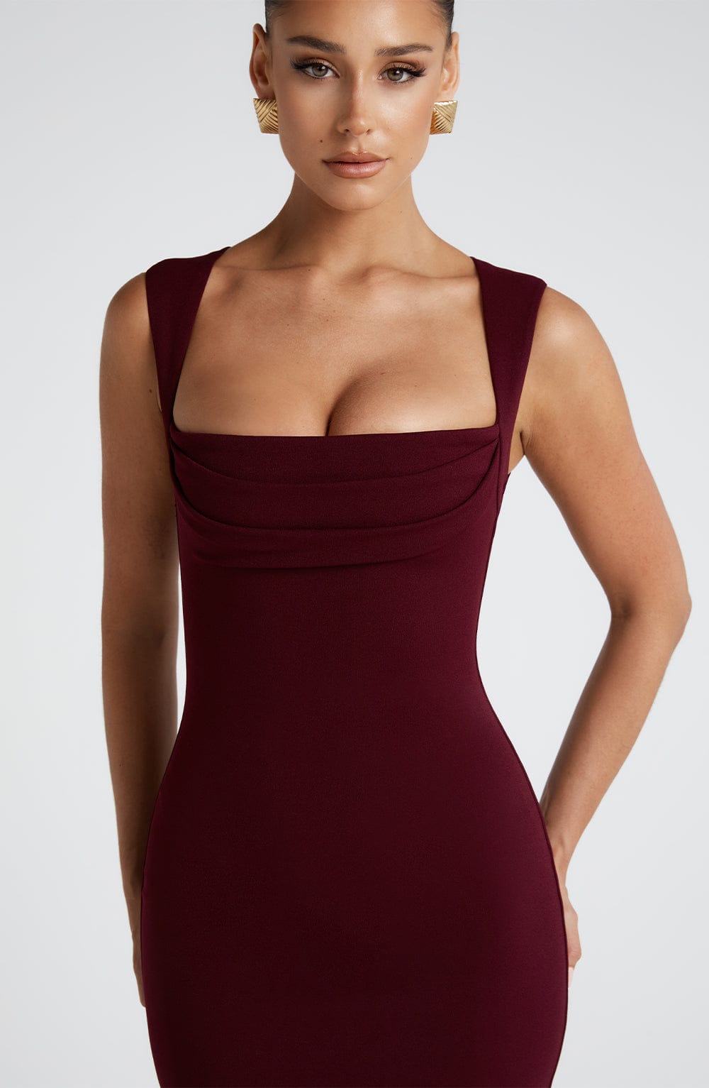 Helenya Maxi Dress in Cherry Lacquer