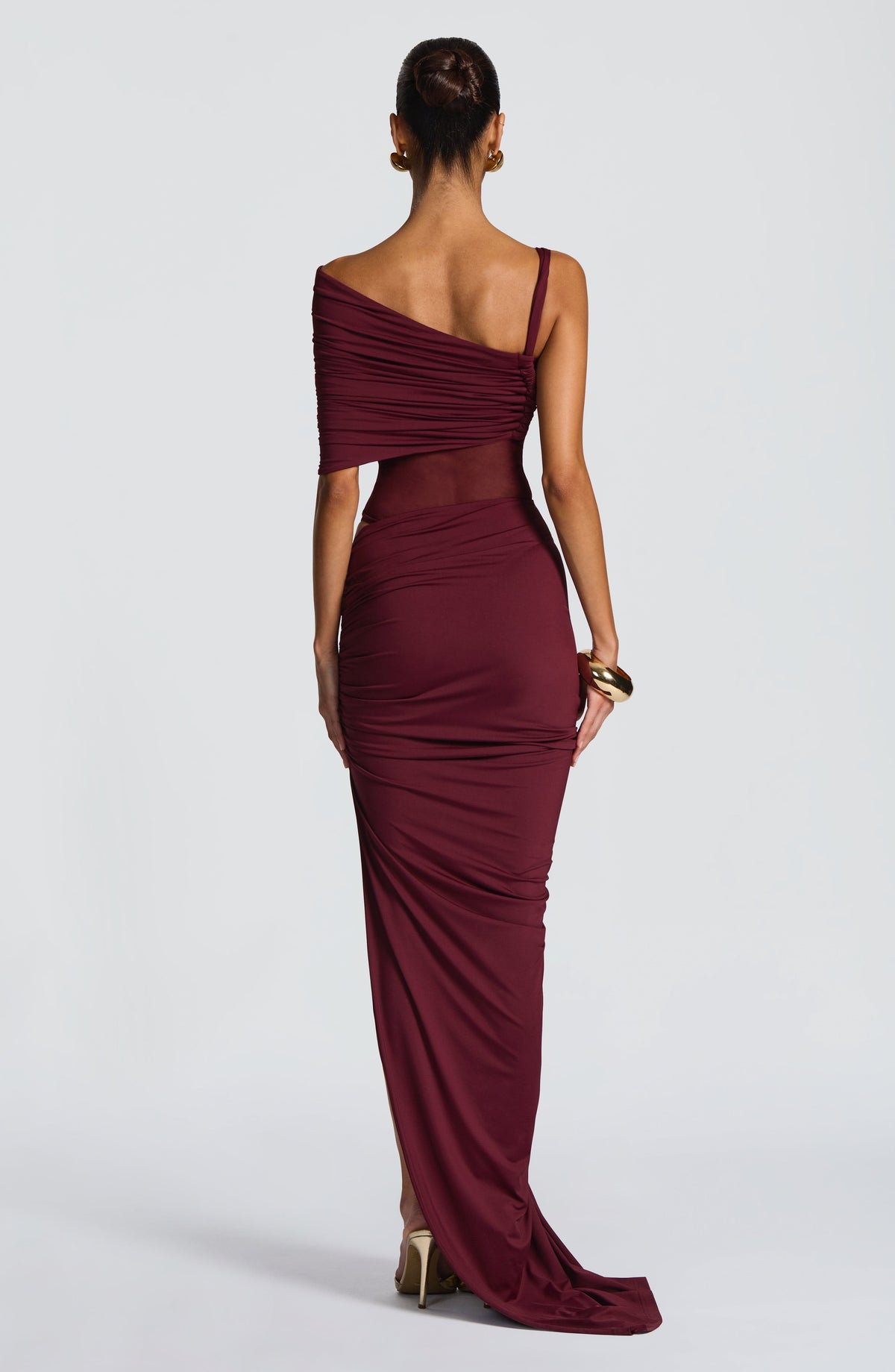 Henriella Maxi Skirt in Cherry Lacquer