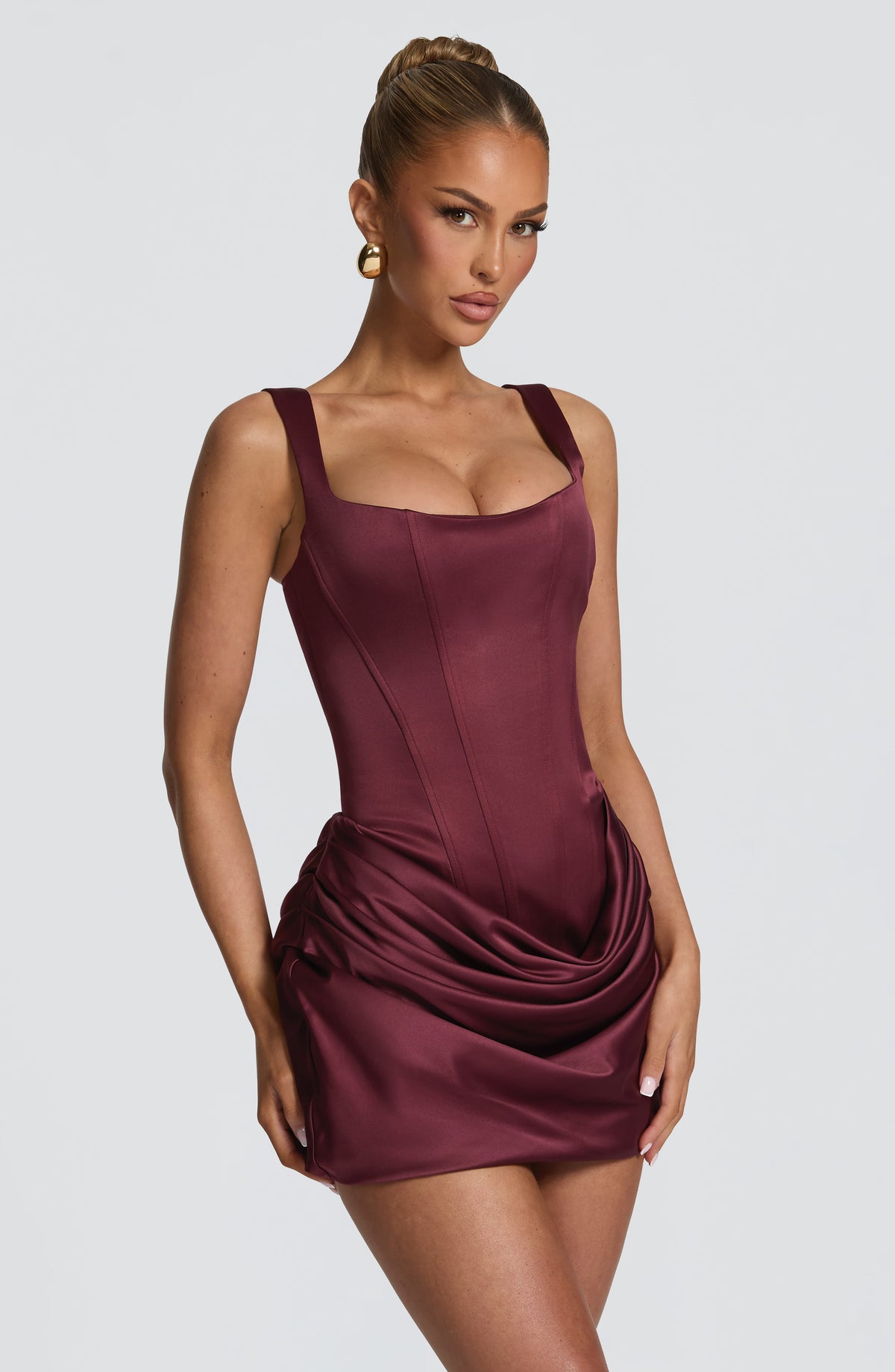Imogena Mini Dress in Cherry Lacquer