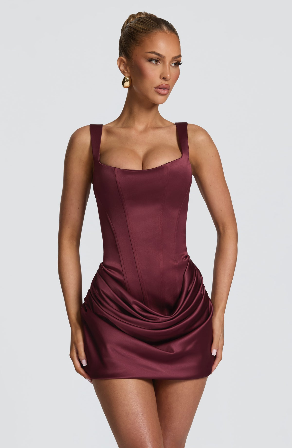 Imogena Mini Dress in Cherry Lacquer