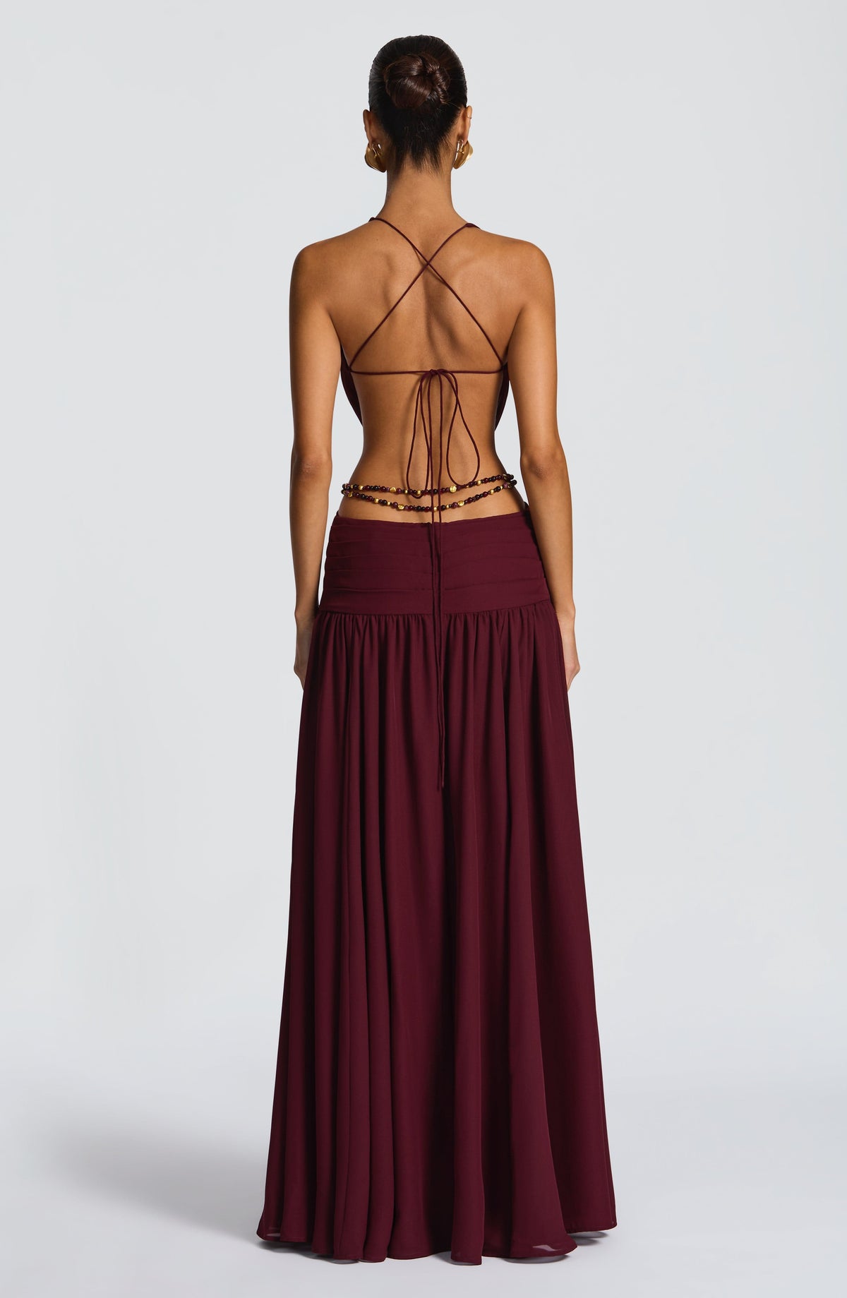 Indianne Maxi Dress in Cherry Lacquer