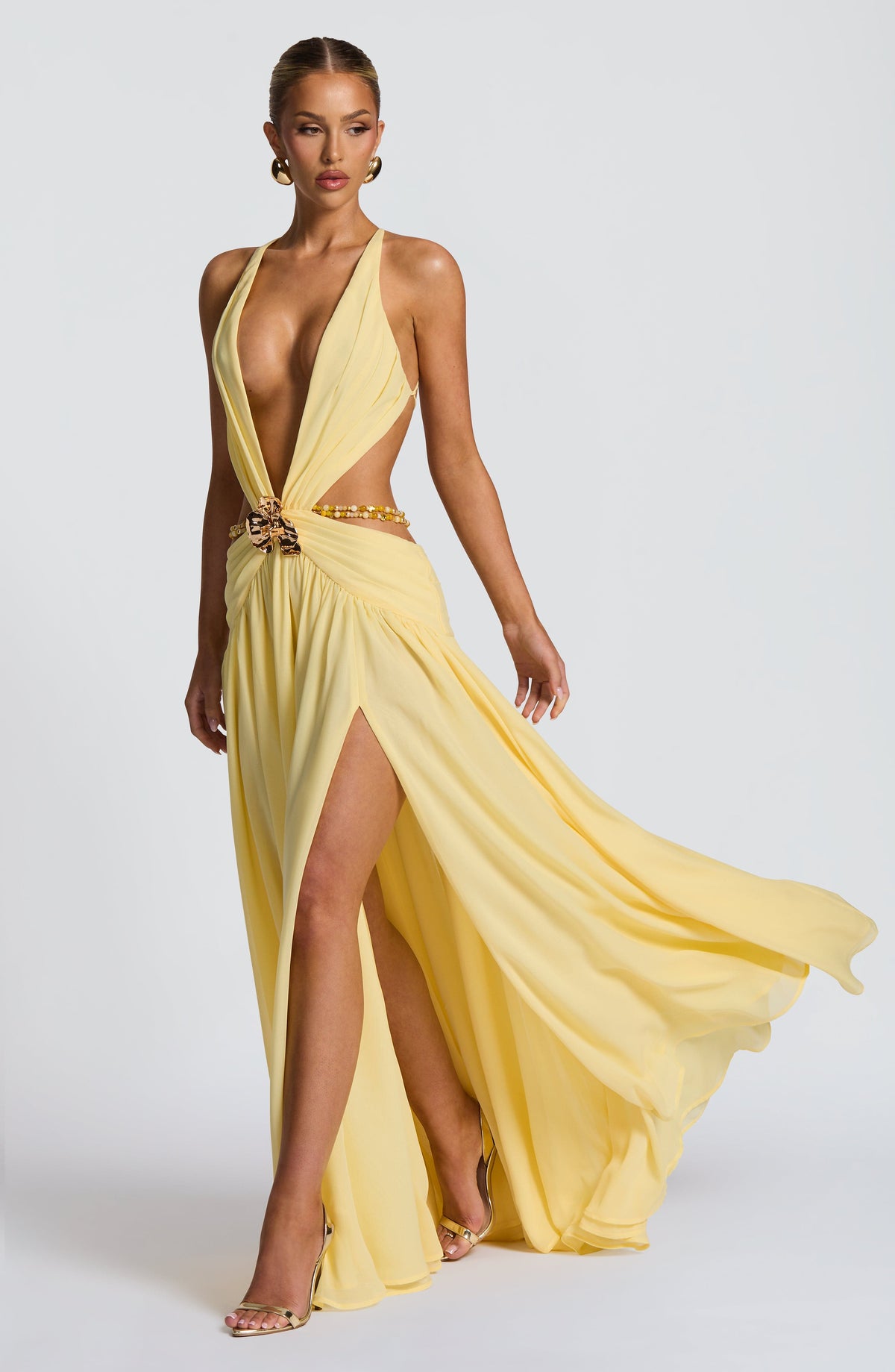 Indianne Maxi Dress in Lemon