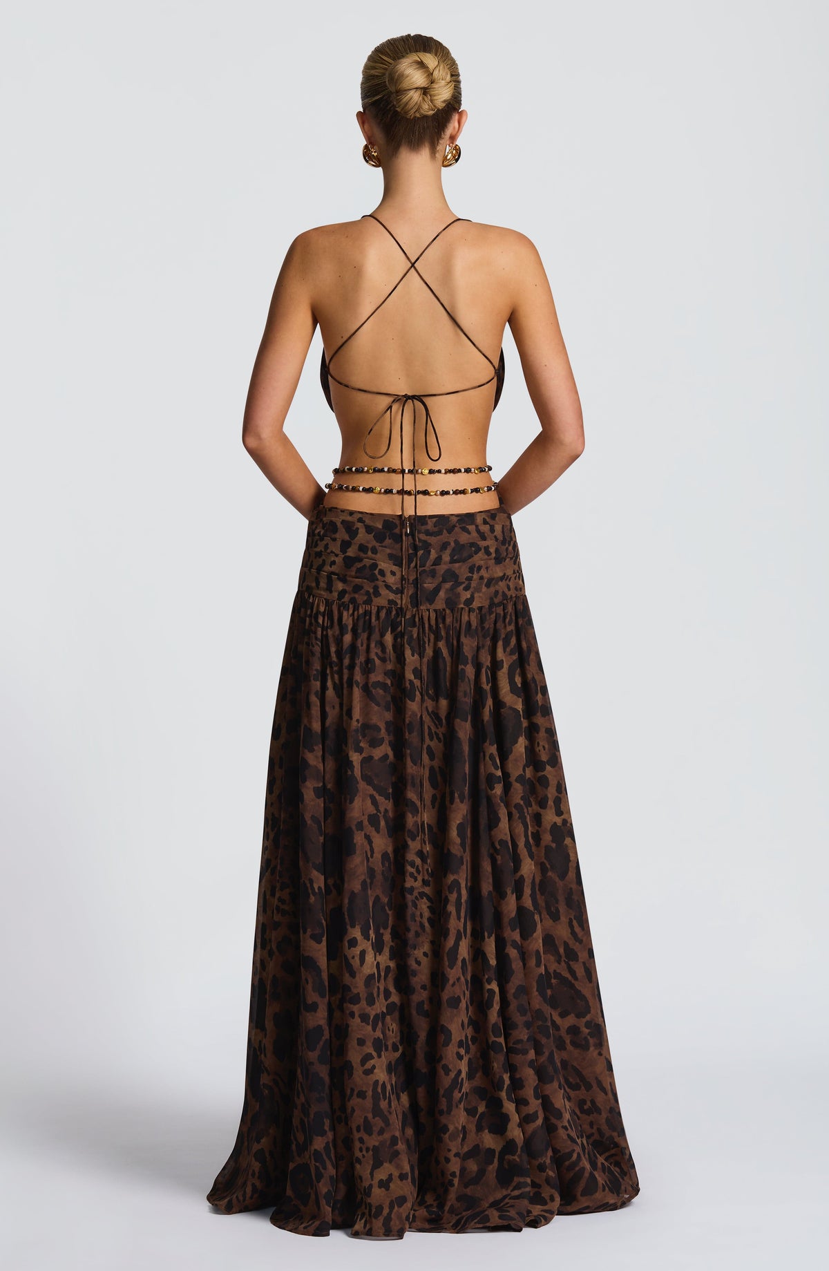 Indianne Maxi Dress in Leopard Print