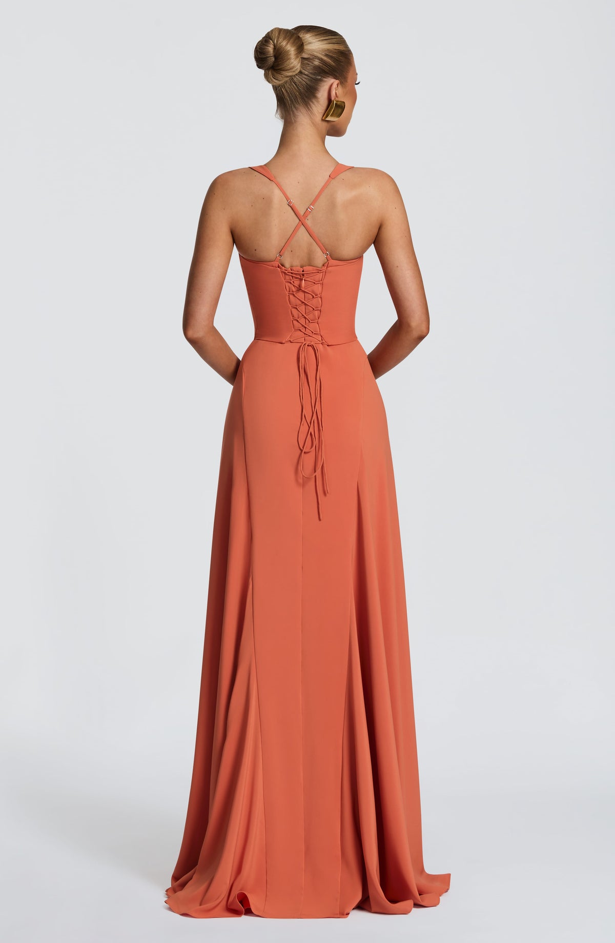 Iriya Maxi Dress in Burnt Orange