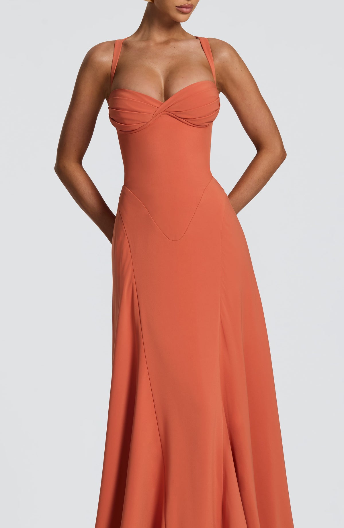 Iriya Maxi Dress in Burnt Orange