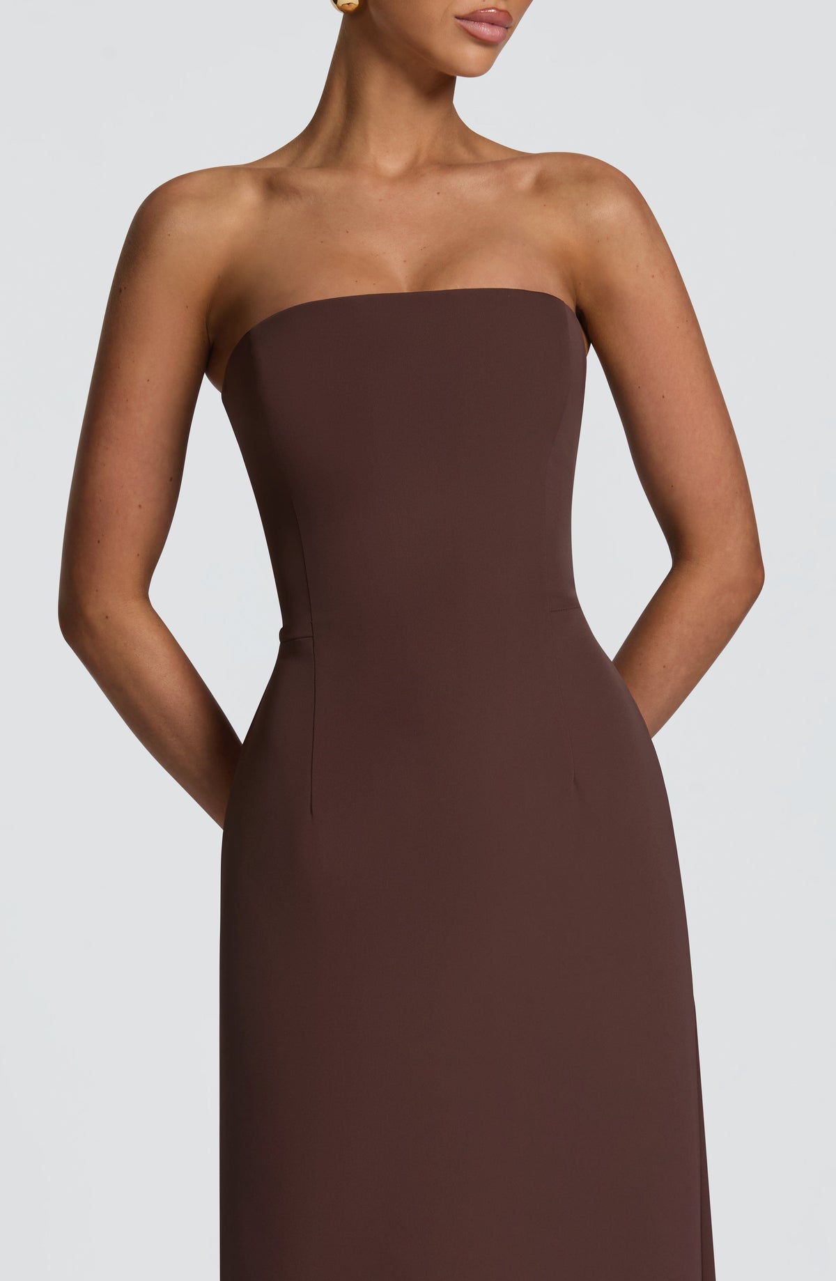 Irmena Maxi Dress in Plum Brown