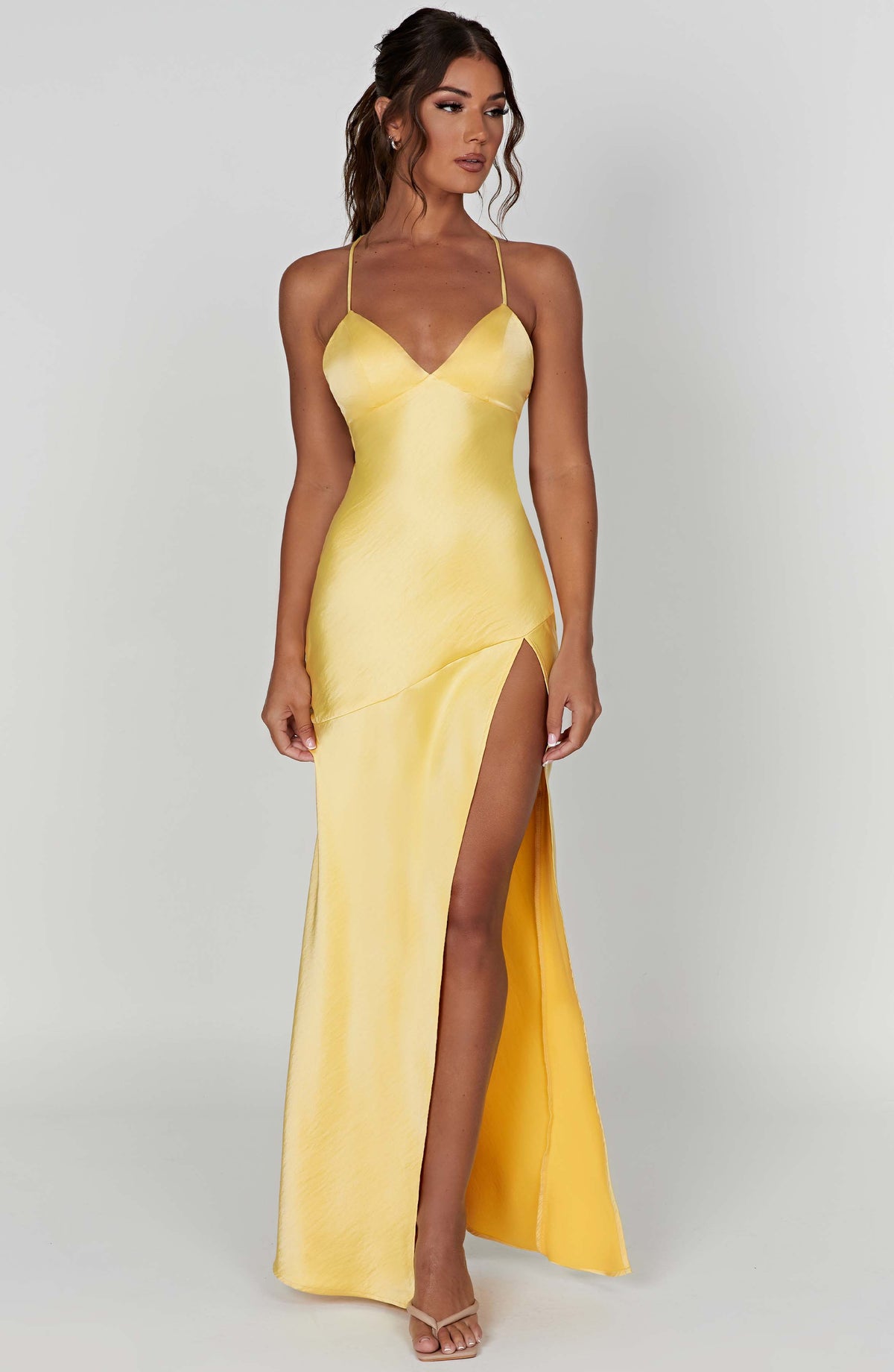 Isabeau Maxi Dress in Lemon