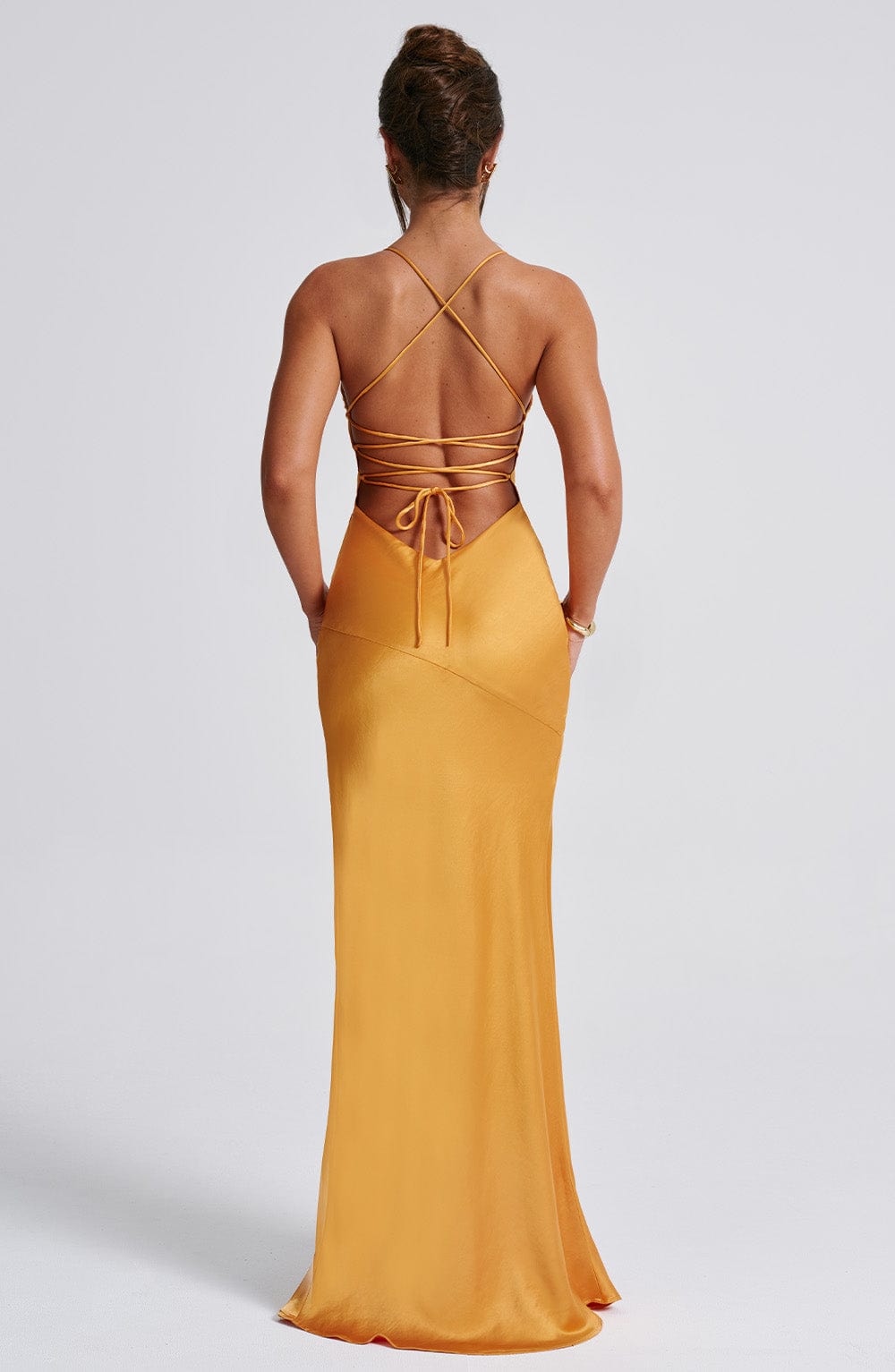 Isabeau Maxi Dress in Tangerine