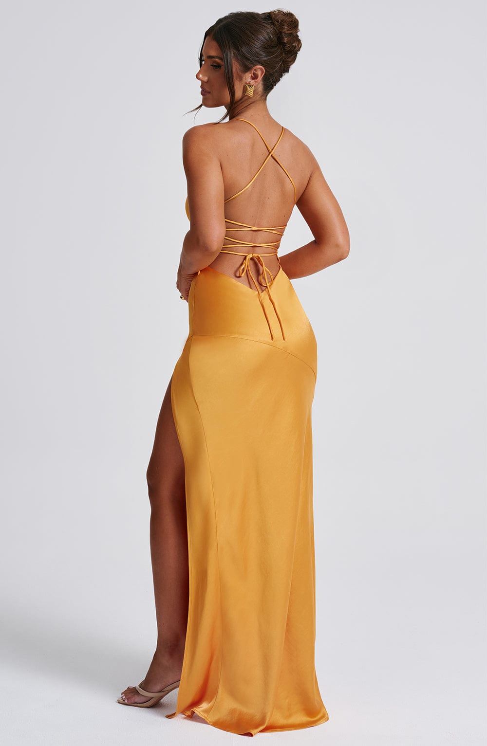 Isabeau Maxi Dress in Tangerine
