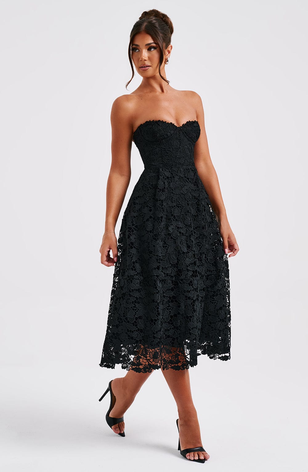 Ishara Midi Dress in Black