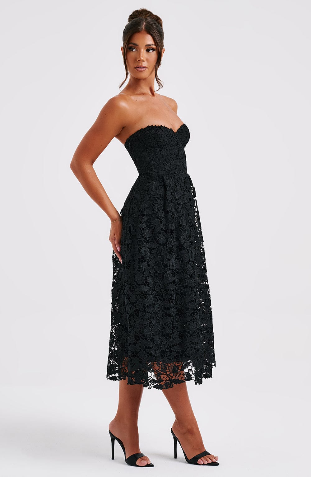 Ishara Midi Dress in Black