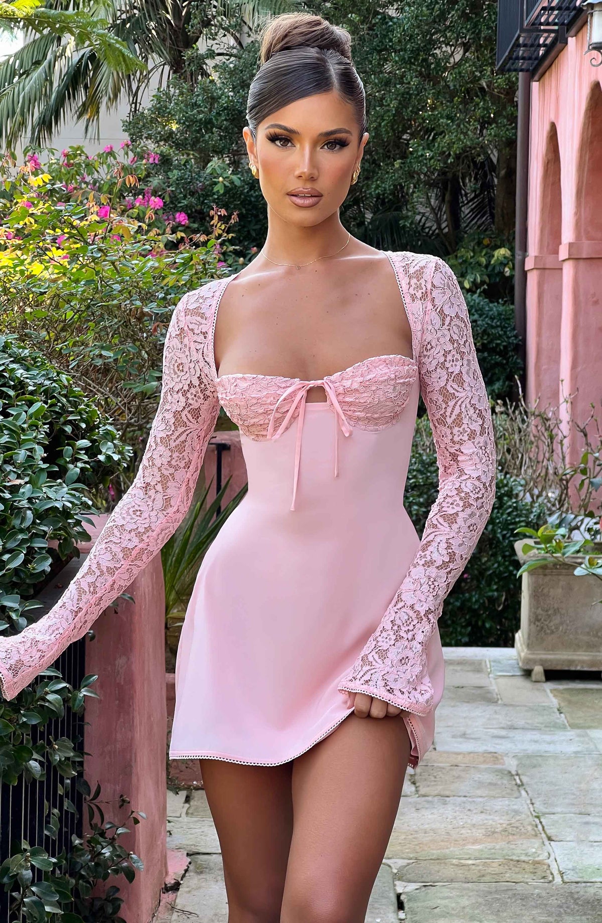 Jacinthe Mini Dress in Blush