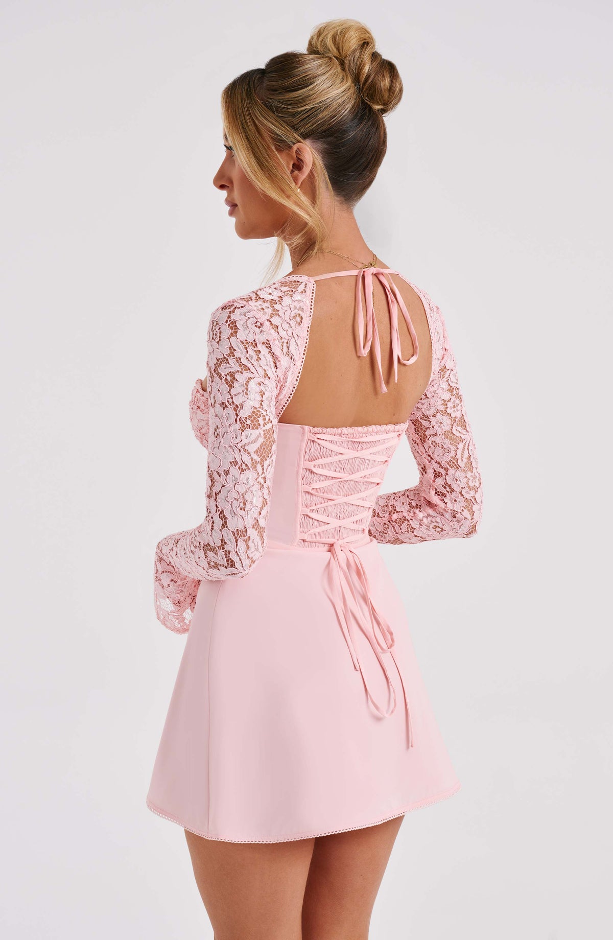 Jacinthe Mini Dress in Blush