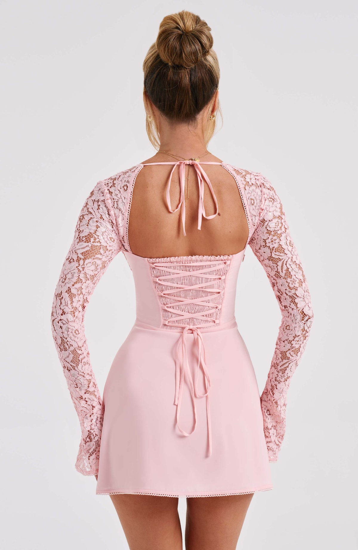 Jacinthe Mini Dress in Blush