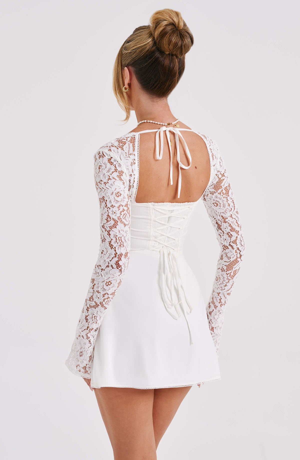 Jacinthe Mini Dress in Ivory