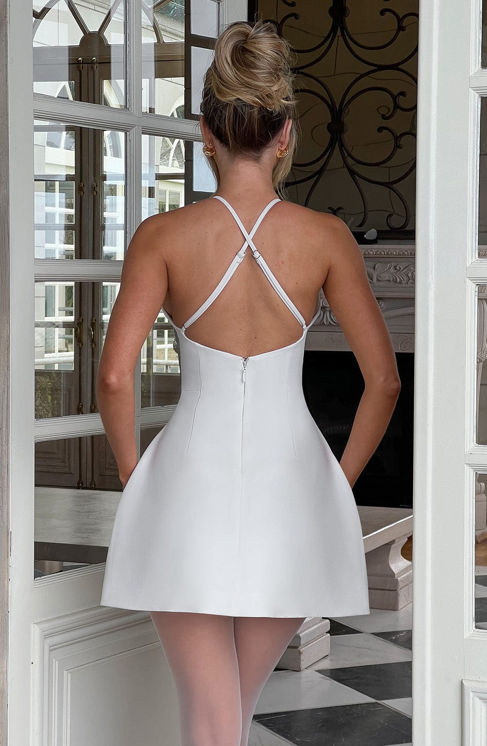 Jaine Mini Dress in Ivory
