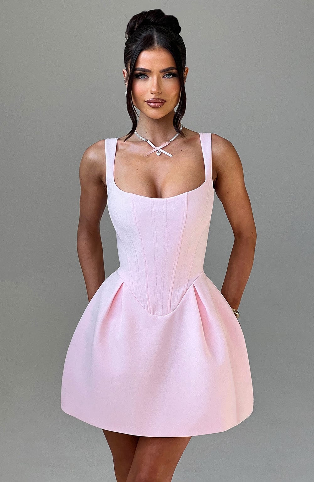 Janelia Mini Dress in Blush
