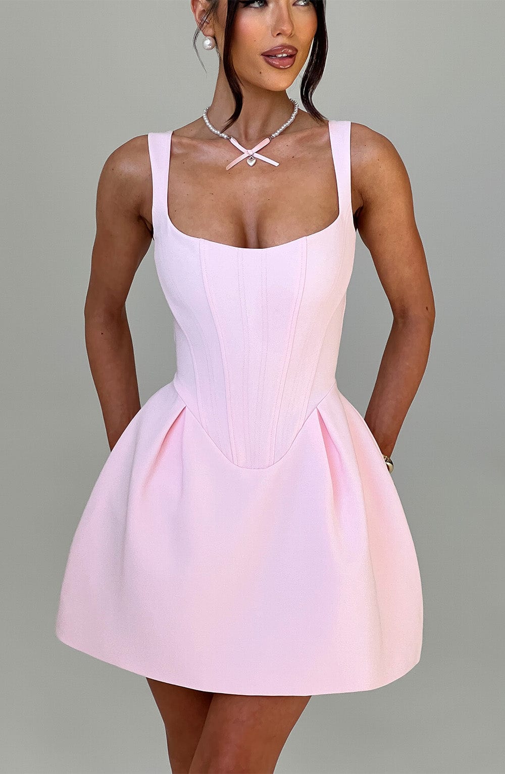 Janelia Mini Dress in Blush