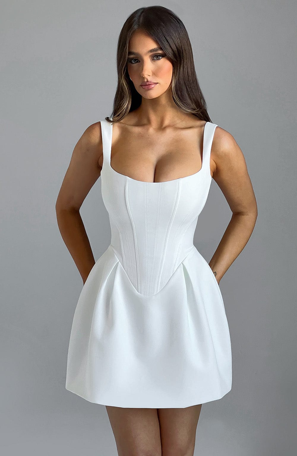 Janelia Mini Dress in Ivory