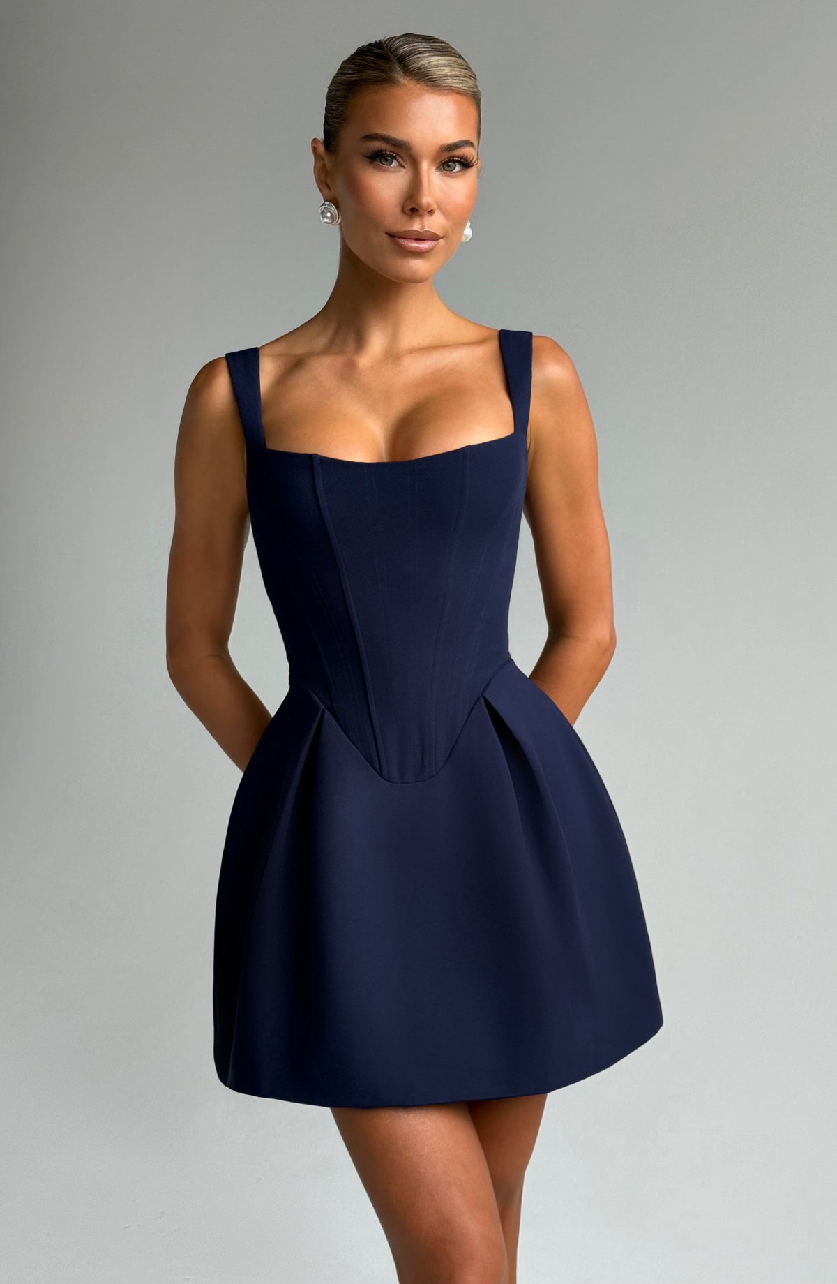 Janelia Mini Dress in Navy