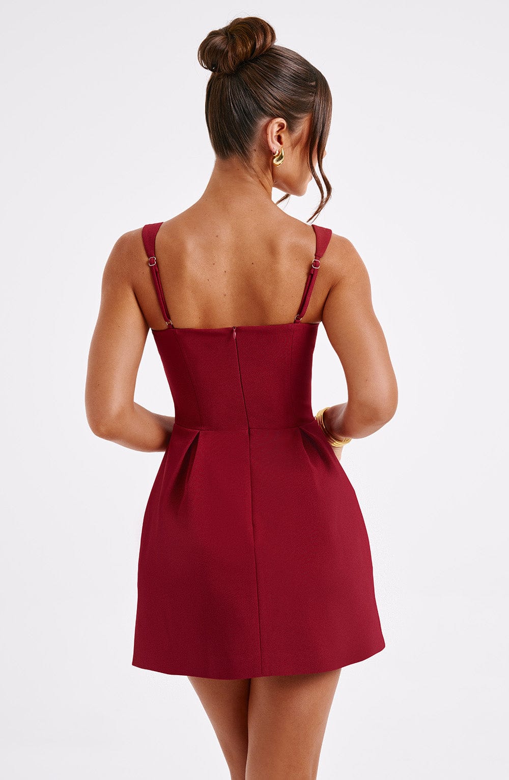 Janelia Mini Dress in Wine