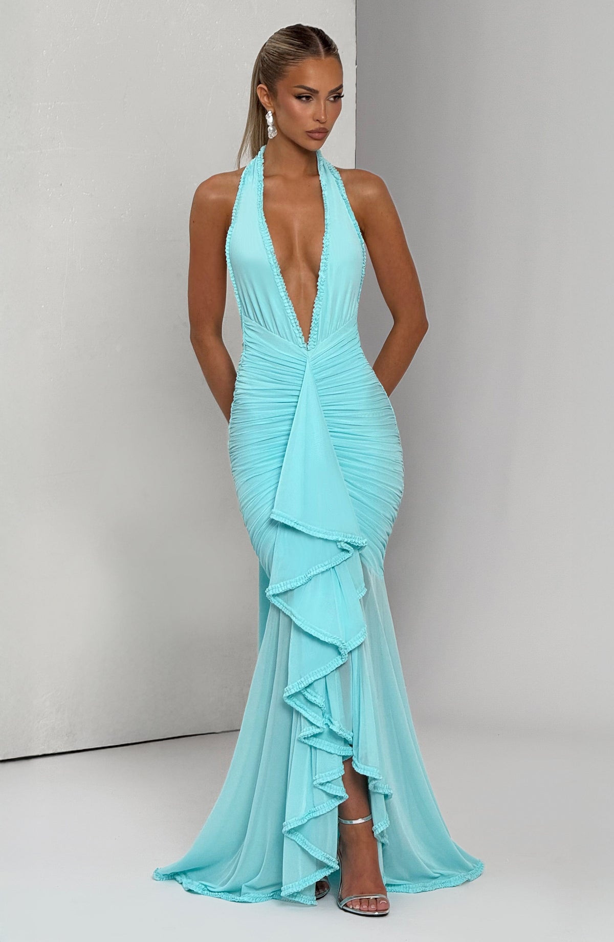 Janesse Maxi Dress in Aqua