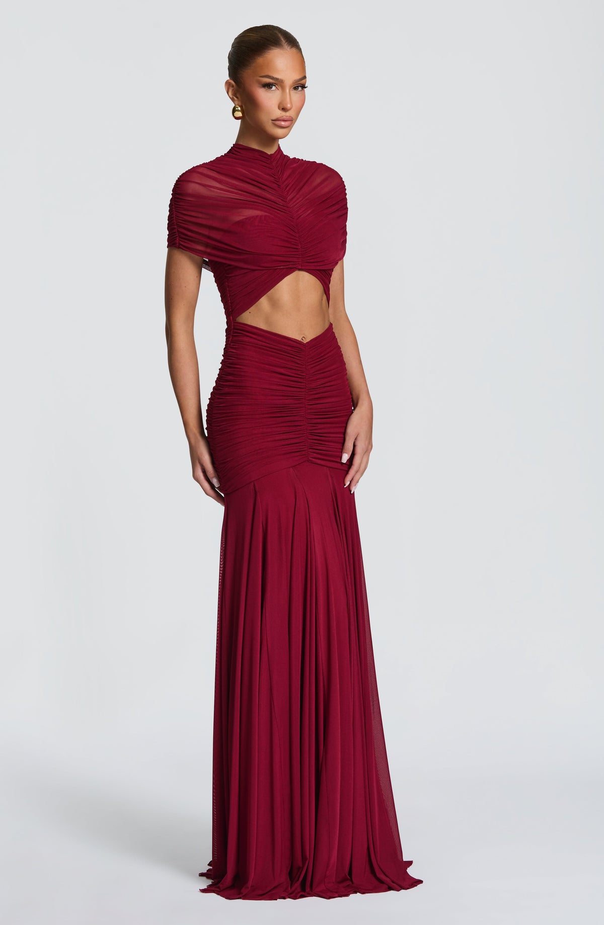 Jayla Maxi Dress in Burgundy