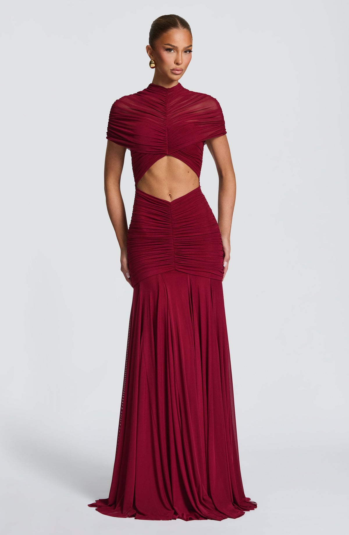 Jayla Maxi Dress in Burgundy