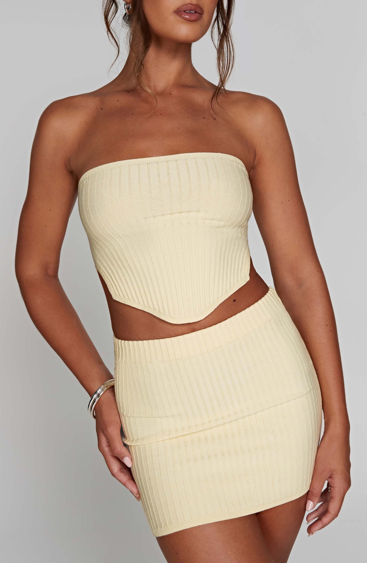 Jazlyn Mini Skirt in Lemon