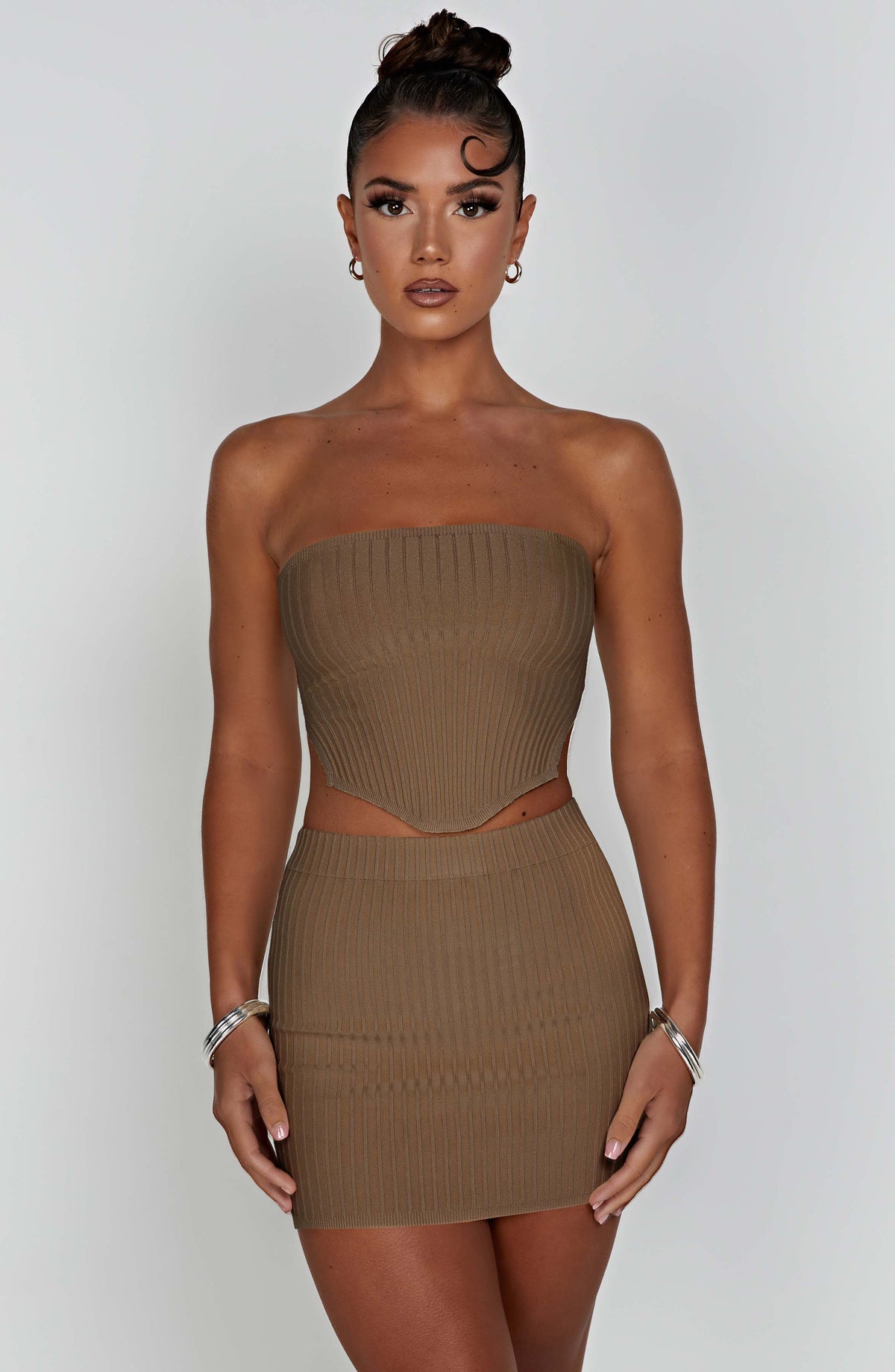 Jazlyn Mini Skirt in Mocha
