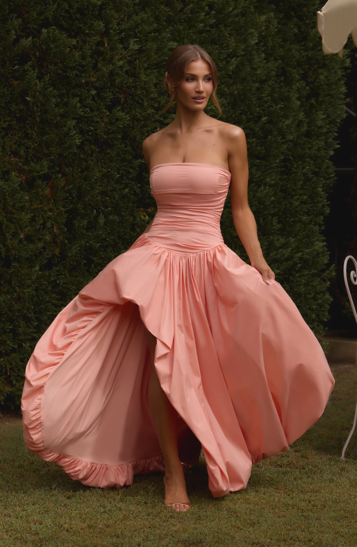 Jilena Maxi Dress in Peach