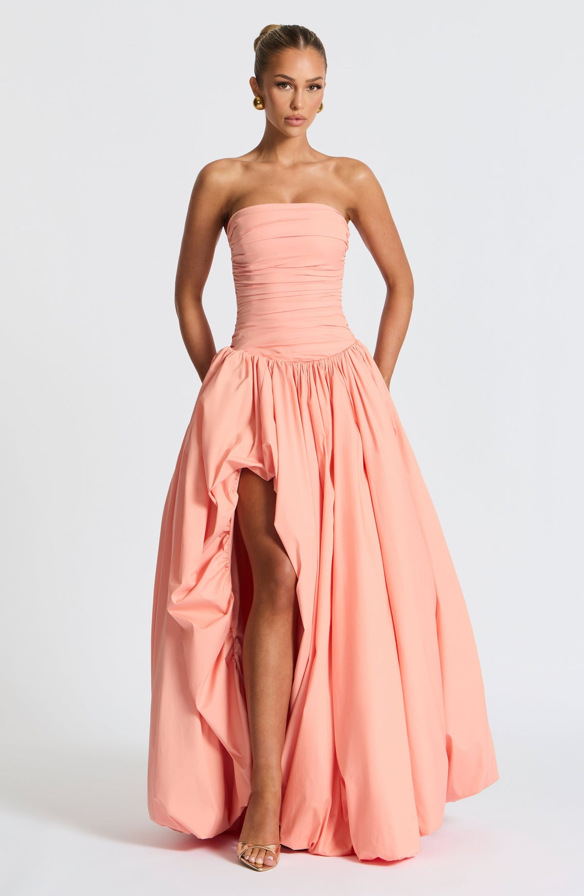 Jilena Maxi Dress in Peach