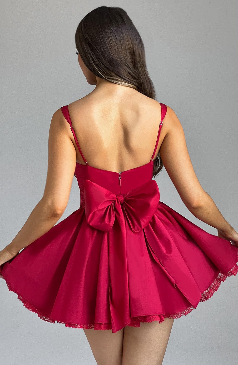 Josette Mini Dress in Red