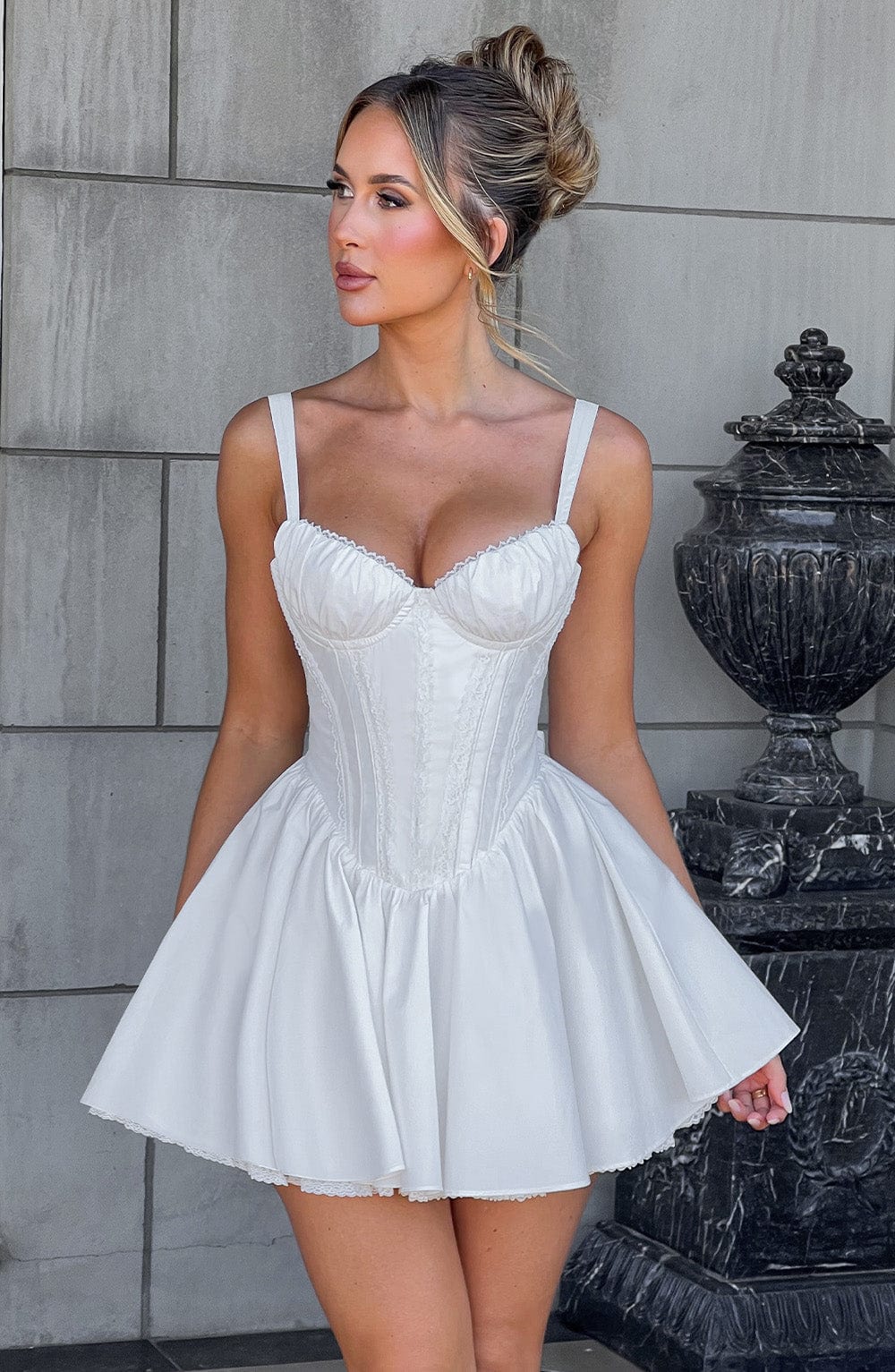 Josette Mini Dress in White