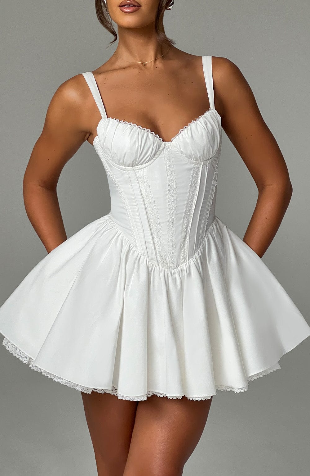 Josette Mini Dress in White