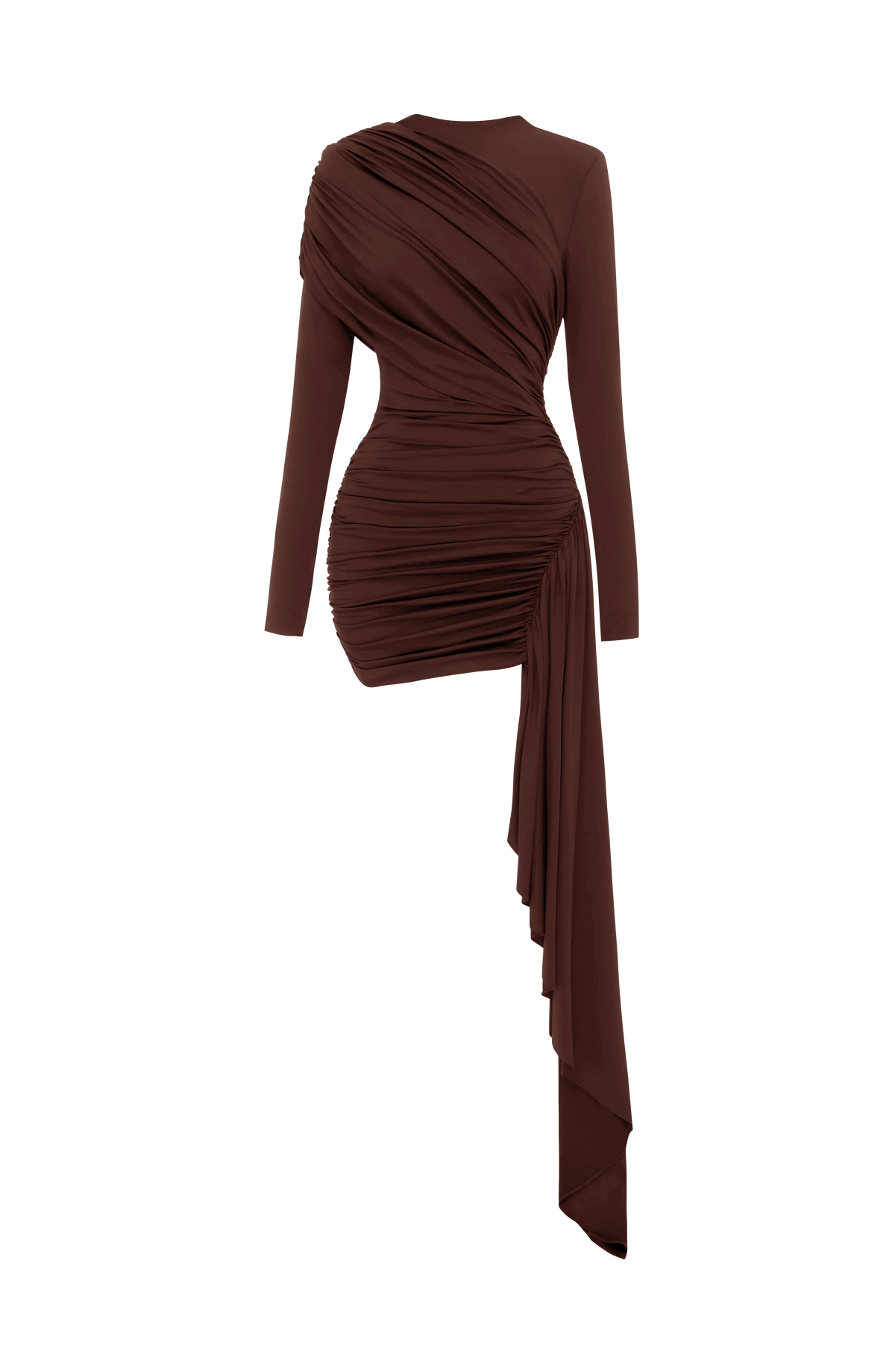 Jovina Mini Dress in Plum Brown