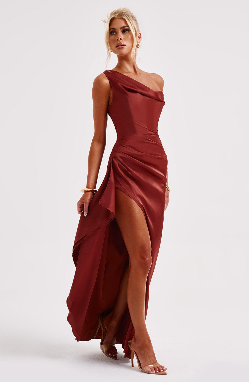 Julietta Maxi Dress in Rust