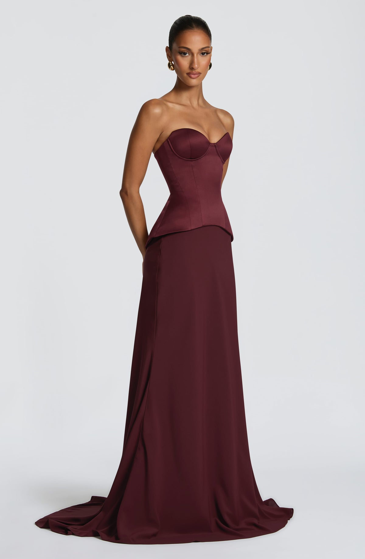 Kaiana Maxi Skirt in Cherry Lacquer
